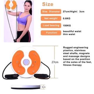 ￼Waist Twister Disk Fitness Gym Equipment Shaper Twister Disk with Rope Handles Trainer