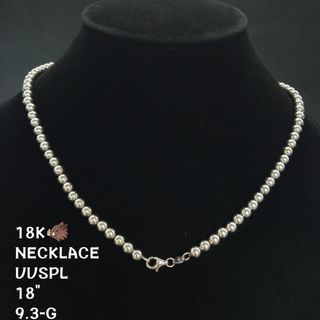 White Gold Balls Necklace