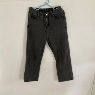 y2k dark acid gray baggy jeans