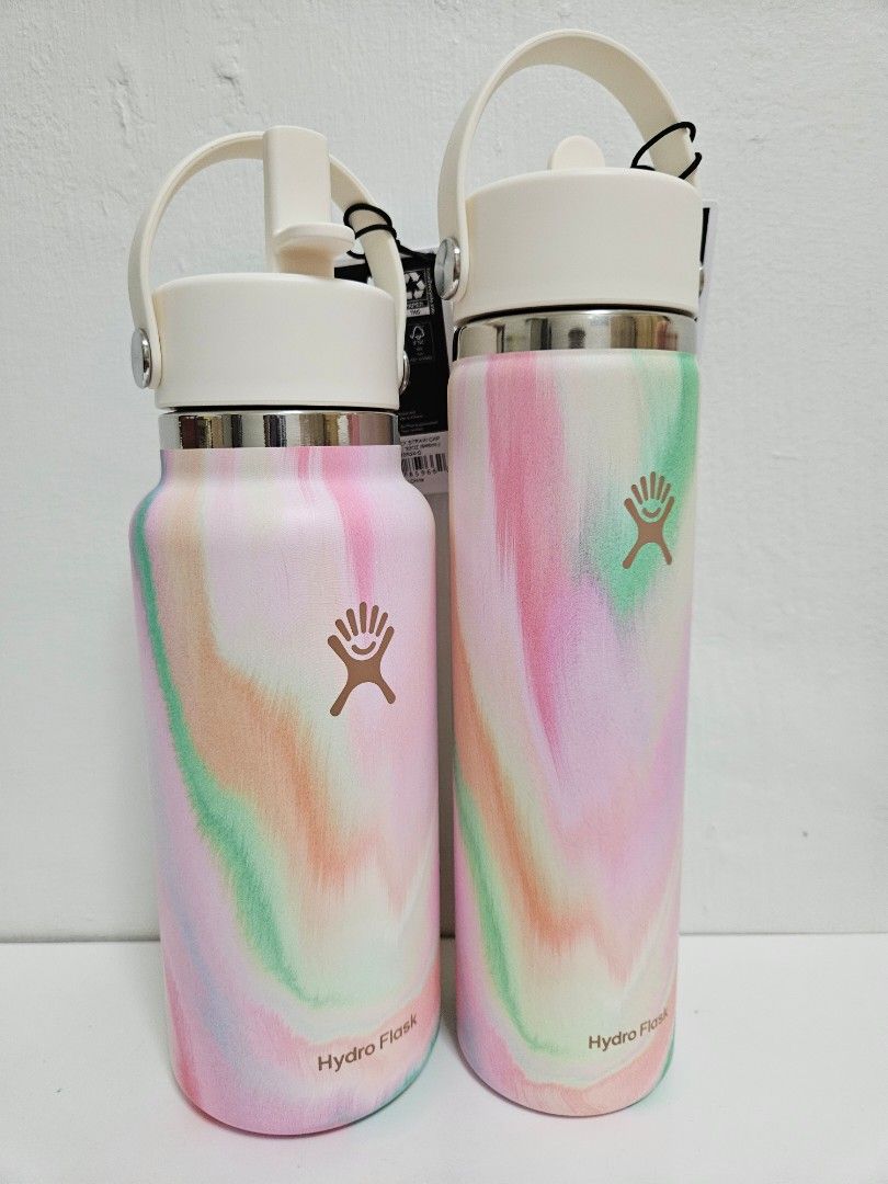 Sugar Crush Hydro Flask 32 Oz Rainbow 100% Genuine 32oz Insulated