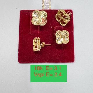 18K Saudi Gold vca Alhambra earrings