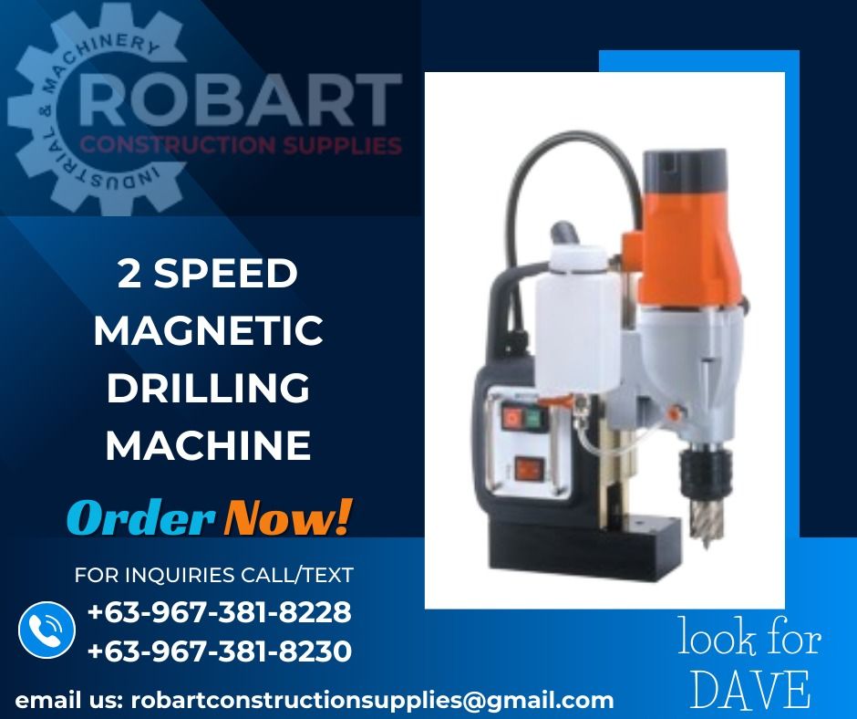 2 SPEED MAGNETIC DRILLING MACHINE (Category: Construction Tools & Equipment) located in Caloocan City. Submitted by gabo. (Listing ID 1308726135, Image 1). Description: SALE❗ ❗ ❗ SALE❗ ❗ ❗ SALE❗ ❗ ❗ LOOK FOR: Dave T. Cariño 0 9 6 7 3 8 1 8 2 2 8 / 0 9 6 7 3 8 1 8 2 3 0 7 7 4 6-6 1 4 8 / 7 0 0 2- 2 8 7 2 / 8 6 3 6-3 0 0 5 𝑹𝑶𝑩𝑨𝑹𝑻 𝑪𝑶𝑵𝑺𝑻𝑹𝑼𝑪𝑻𝑰𝑶𝑵 𝑺𝑼𝑷𝑷𝑳𝑰𝑬𝑺 📍S&L BUILDING, 1ST & 2ND FLOOR, 1405 YUSECO ST, STA CRUZ, MANILA SEND U
