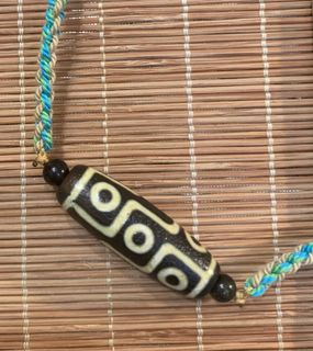 高油天珠頸鏈 九眼天珠 大開片風化九眼天珠64223199251842110