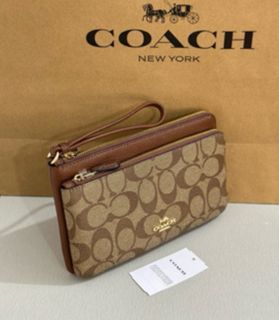 - COACH Double Zip Wristlet Wallet-large