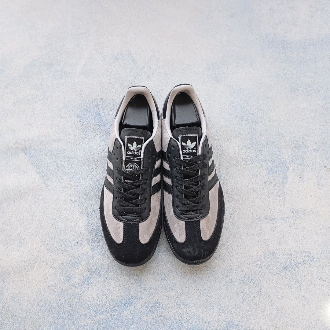 Adidas Samba X Stone Island, Fesyen Pria, Sepatu , Sneakers di Carousell