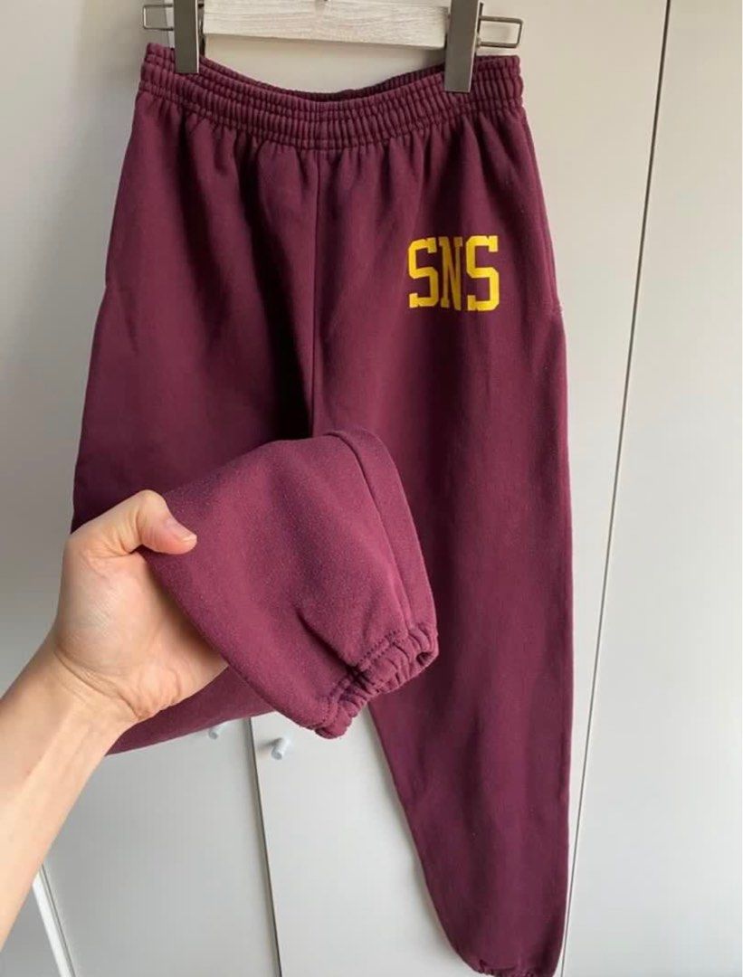 ADIDAS X SNS Class of 99 Maroon Men s Fashion Bottoms Joggers on Carousell