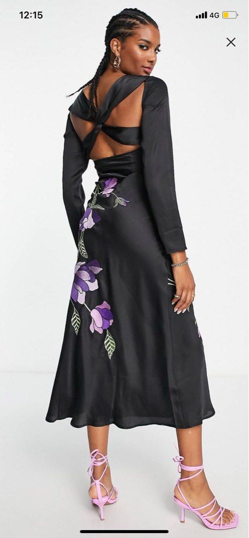 ASOS Design Embroidered dress (UK 14), Women's Fashion, Dresses & Sets,  Dresses on Carousell
