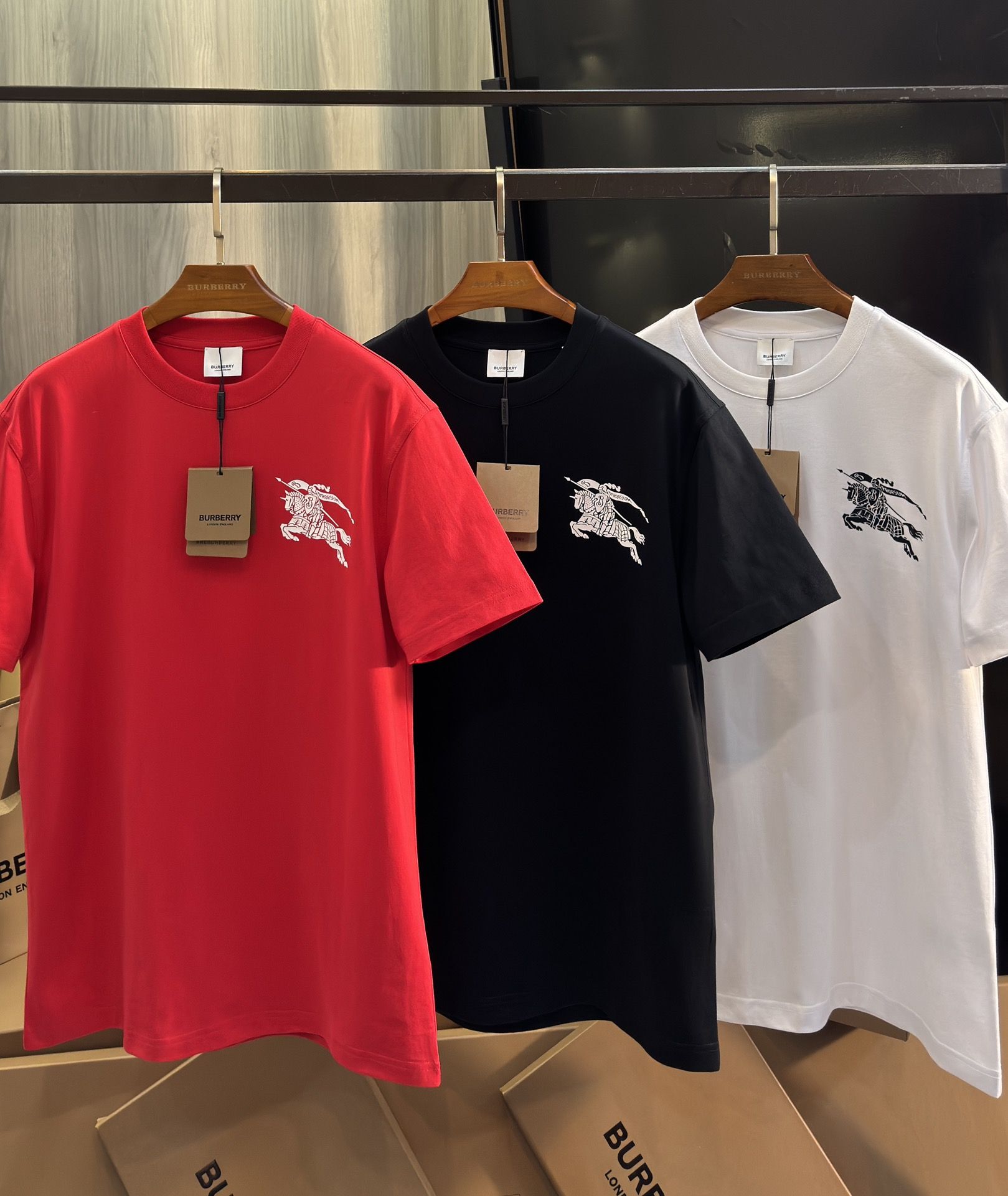 Authentic Burberry pony equestrian rider cotton t shirt Men s Fashion Tops Sets Tshirts Polo Shirts on Carousell