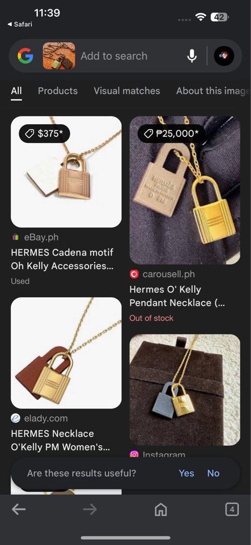 authentic hermes O kelly necklace (Category: Luxury Accessories) located in Paranaque City. Submitted by FLess.ph (Listing ID 1308686121, Image 2). Description: .