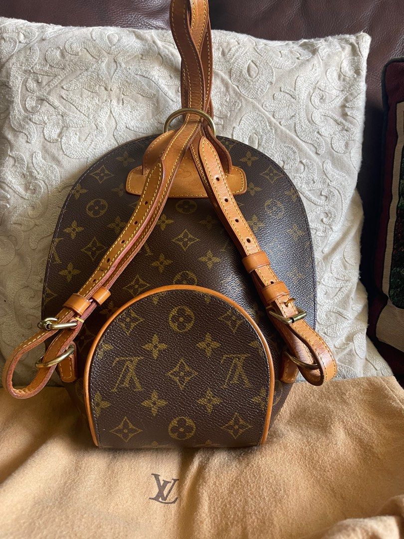 Authentic Louis Vuitton Ellipse Monogram (Category: Luxury Bags & Wallets) located in Makati City. Submitted by diamondbunny888 (Listing ID 1308691596, Image 2). Description: 💯 Guaranteed Authentic Louis Vuitton Ellipse backpack, Monogram, PM Well used, 8/10 excellent condition, Inclusion- bag bought at LV store in the US RFS: not used anymore MOP: Gcash, BDO, BPI, UB .