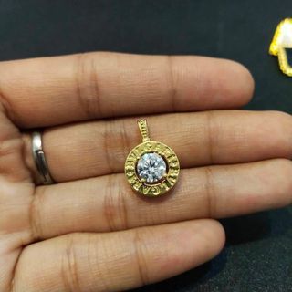 Authentic Pawnable Gold-Diamond Circle Pendant Only