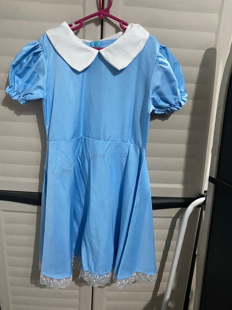 Light blue dress with white collar discount