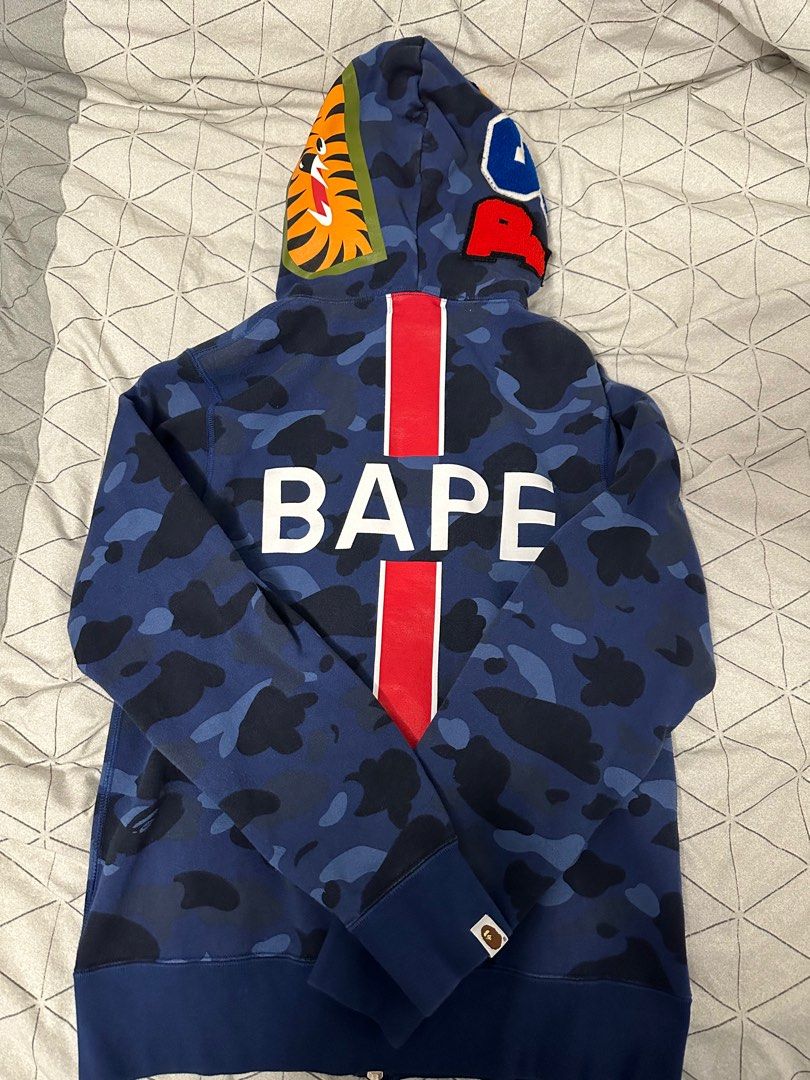 Bape x psg shark full zip hoodie clearance