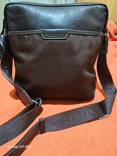 Bean Pole Ballistic Nylon/Leather Sling Bag