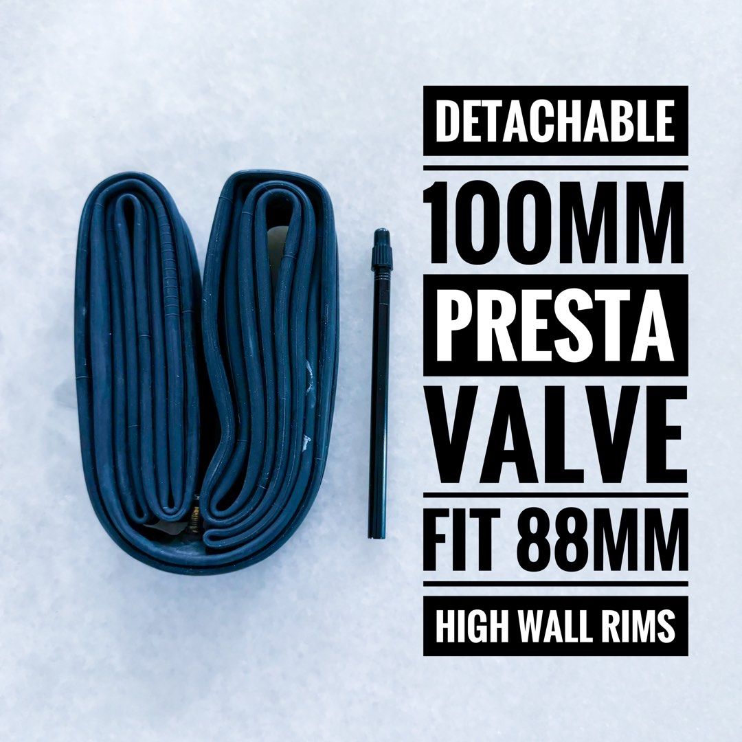 Bicycle 700x23 32C Presta Tube 100mm Presta Valve Fits 88mm High Wall Rims Fixies Road Bikes