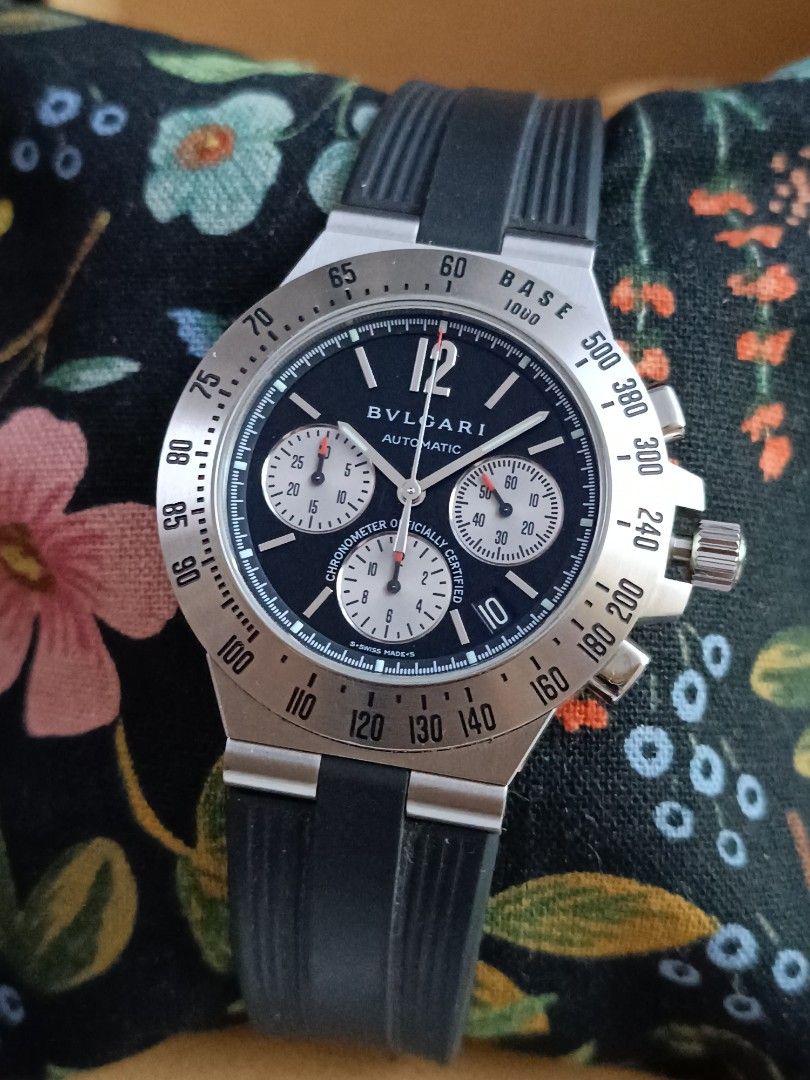 Bvlgari Diagono Chronograph Date Automatic Box Papers Bulgari Luxury Watches on Carousell