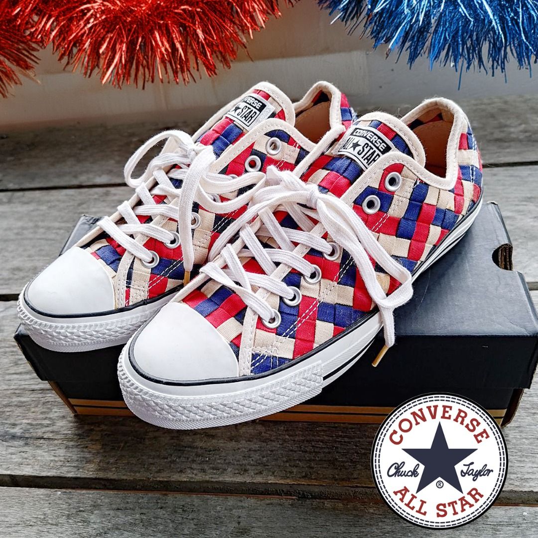 White blue red converse on sale