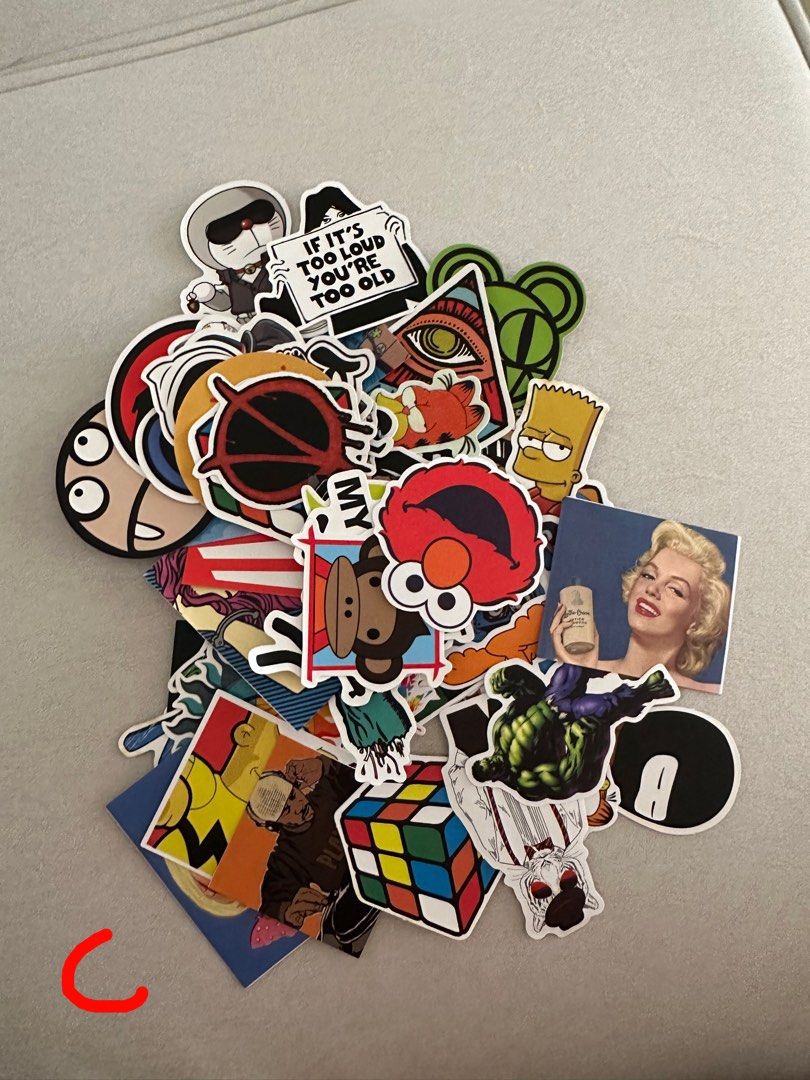 Die Cut Stickers Bundle 60+ stickers per pack, Hobbies & Toys ...