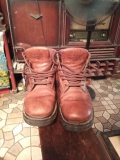 Rush sale. Doc martens brown boots with american eagle lighter and case
