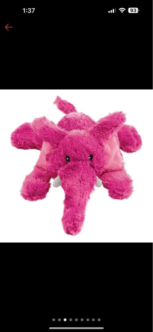 Dog Toy Kong Cozie Elmer elephant Pet Supplies Homes Other Pet Accessories on Carousell