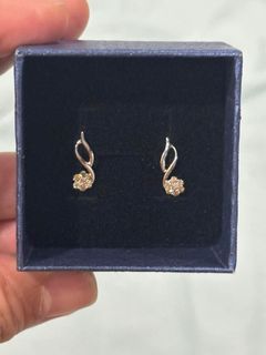 Earrings with diamond