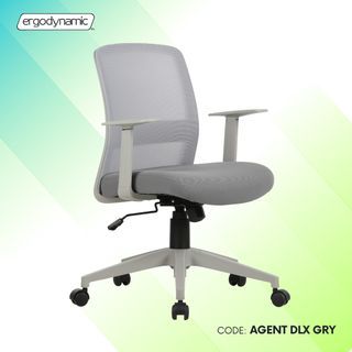 #newarrivals #NowAvailable!  Ergodynamic AGENT DLX GRY Mid-back Office Chair, Computer Chair
