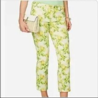 Escada Sport floral trouser pants summer ankle pants with ankle side slits highwaisted 90s vibe summer floral pants beach wedding pants L34 X W28 inch