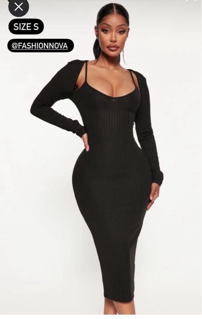 Fashion Nova Bodycon black dress
