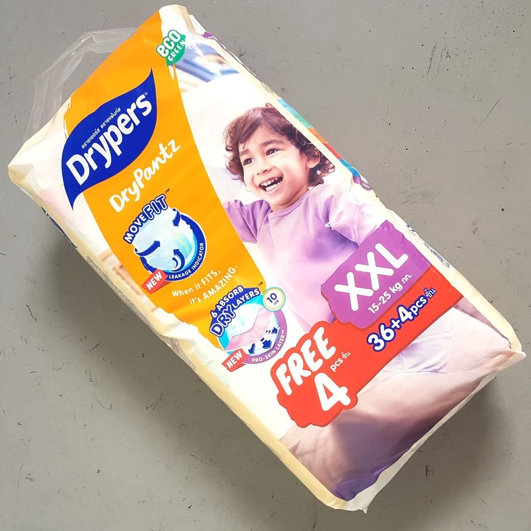 FAST DEAL 2 Packs at 22, Drypers Baby Club, Dry Pantz, Move Fit Model