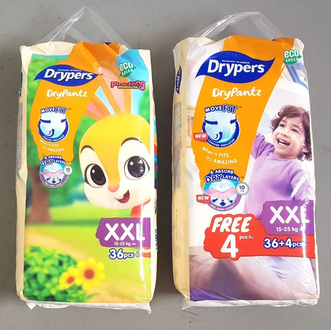 FAST DEAL 2 Packs at 22, Drypers Baby Club, Dry Pantz, Move Fit Model