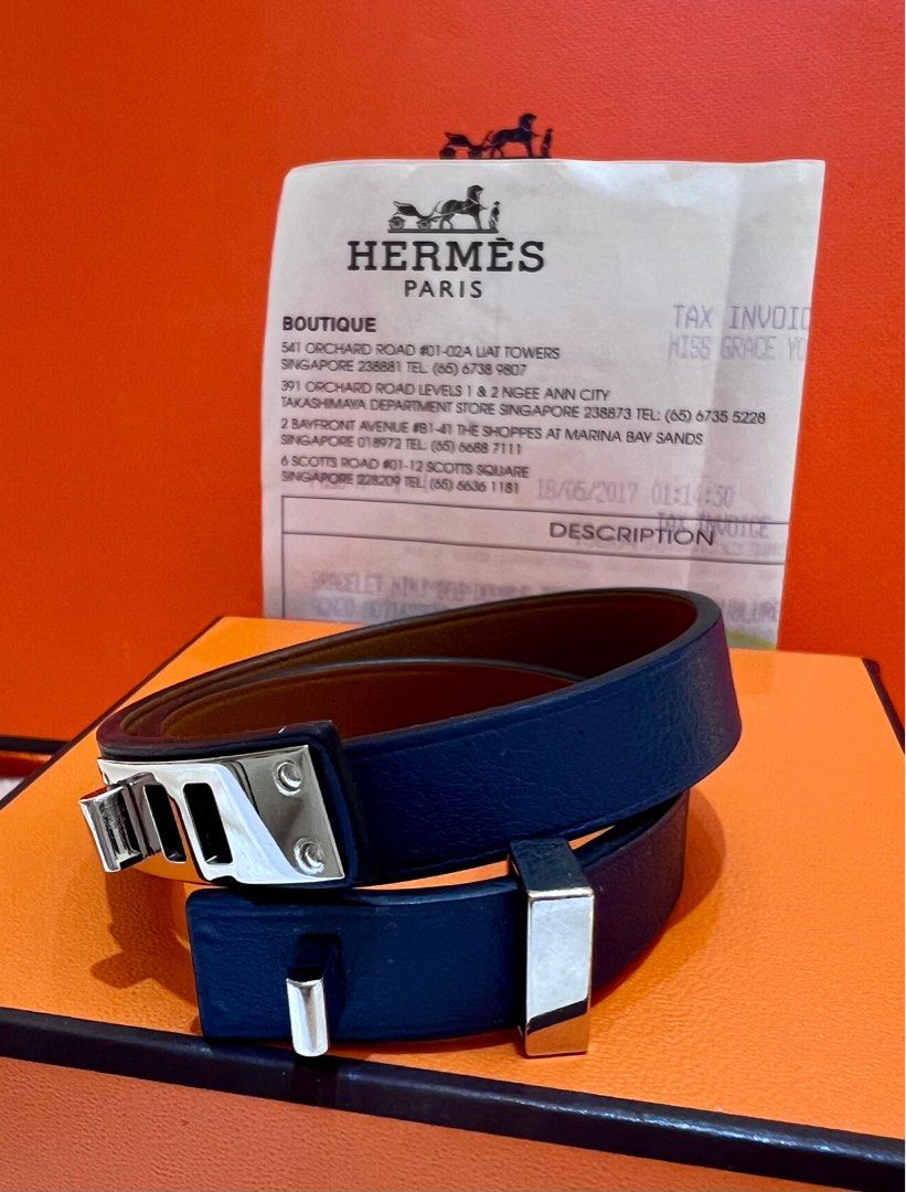Hermes Mini Dog Double Tour Bracelet Luxury Accessories on Carousell