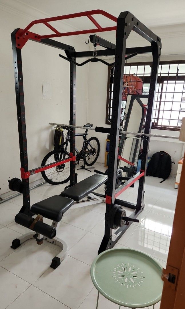 Home Gym Power Rack Decathlon Rack 900 2022 version Sports Equipment Exercise Fitness Weights Dumbbells on Carousell