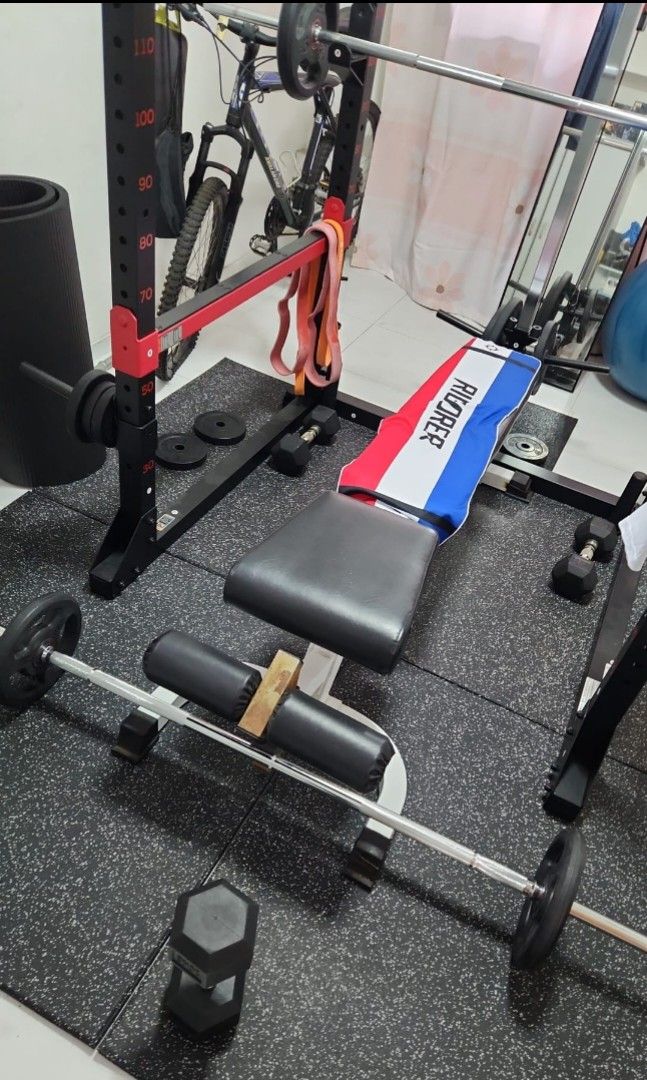 Home Gym Power Rack Decathlon Rack 900 2022 version Sports Equipment Exercise Fitness Weights Dumbbells on Carousell