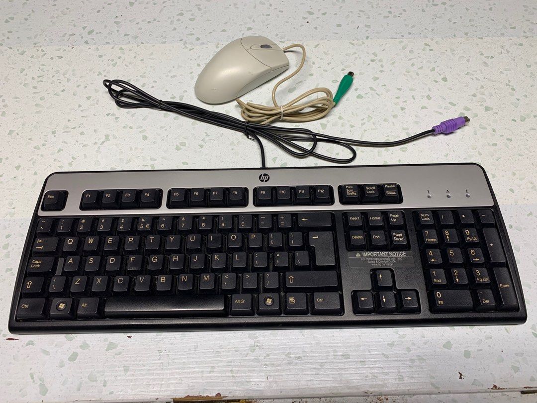 HP Desktop Computer Full Size Keyboard and Mouse PS2 Plug pair (Category: Computer Keyboard) located in Paranaque City. Submitted by seb_trading (Listing ID 1308773725, Image 1). Description: pair keyboard and mouse PS2 compatible HP keyboard and generic mouse all good condition no damage keys almost new last price Loc: san antonio paranaque city.