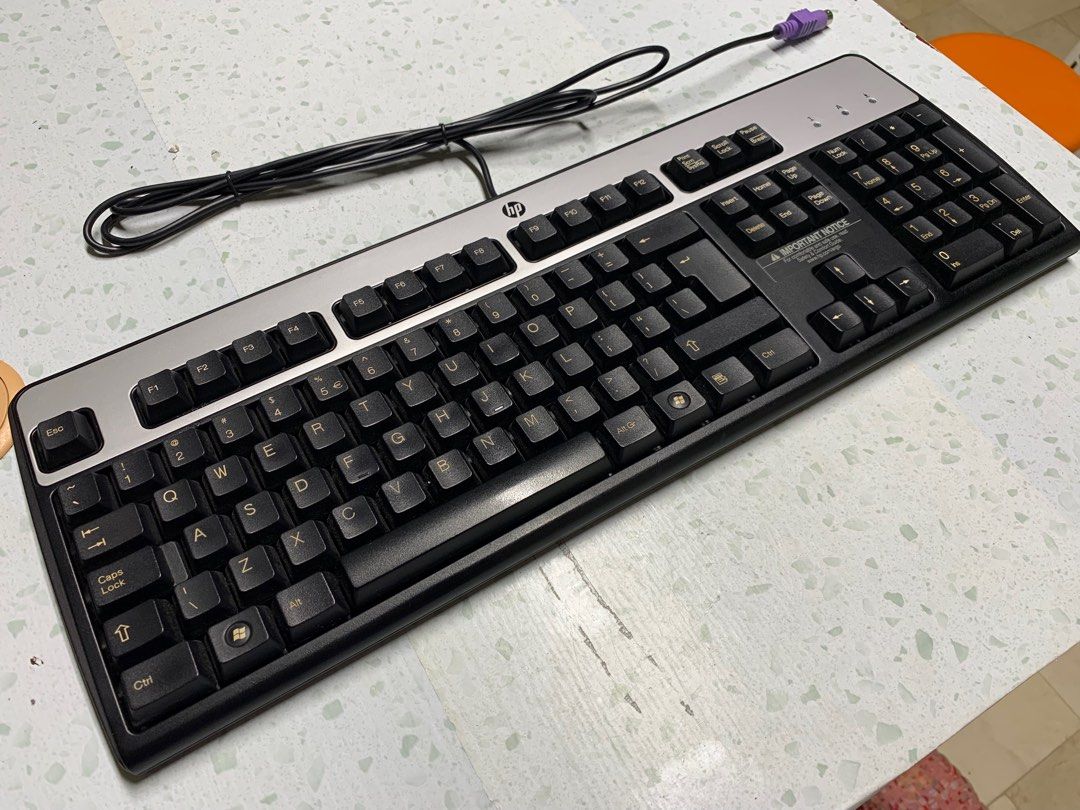 HP Original Full Size PS2 Desktop Computer Keyboard (Category: Computer Keyboard) located in Paranaque City. Submitted by seb_trading (Listing ID 1308770799, Image 2). Description: hp authentic keyboard slightly used PS2 keyboard good condition no damage keys last price loc: San antonio paranaque also available PS2 generic mouse for P100.