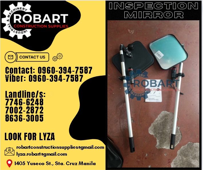 Inspection Mirror w/ Flashlight (Category: Construction Tools & Equipment) located in Manila. Submitted by lyzarobart11 (Listing ID 1308730281, Image 1). Description: Inspection Mirror w/ Flashlight 𝐒𝐄𝐍𝐃 𝐔𝐒 𝐌𝐄𝐒𝐒𝐀𝐆𝐄 𝐅𝐎𝐑 𝐈𝐍𝐐𝐔𝐈𝐑𝐈𝐄𝐒 ❗️ 0 9 6 7 3 8 1 8 2 2 7 0 9 6 0 3 9 4 7 5 8 7 𝐋𝐚𝐧𝐝𝐥𝐢𝐧𝐞 𝐍𝐮𝐦𝐛𝐞𝐫𝐬: 𝟕 𝟕 𝟒 𝟔 - 𝟔 𝟐 𝟒 𝟖 / 𝟕 𝟎 𝟎 𝟐 - 𝟐 𝟖 𝟕 𝟐 / 𝟖 𝟔 𝟑 𝟔 - 𝟑 𝟎 𝟎 𝟓 𝐋𝐎𝐎𝐊 𝐅𝐎𝐑 𝐋𝐘𝐙𝐀 𝘌𝘮𝘢𝘪�
