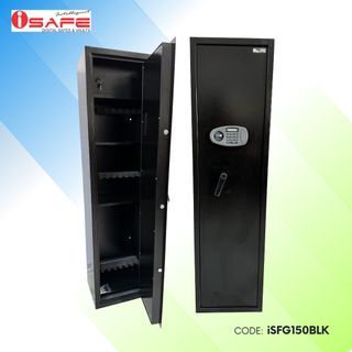 iSAFE iSFG150BLK Electronic Digital GUN Safe with override keys and bolt in nuts included x -tra Large Size