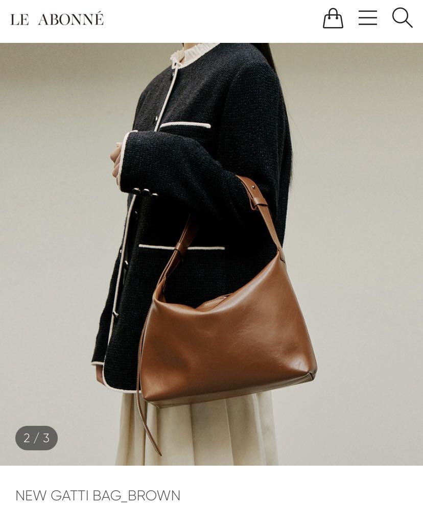 ★【LE ABONNE】 NEW GATTI BAG★ Le abonne GATTI cloud white leather Korean Women's Bag W