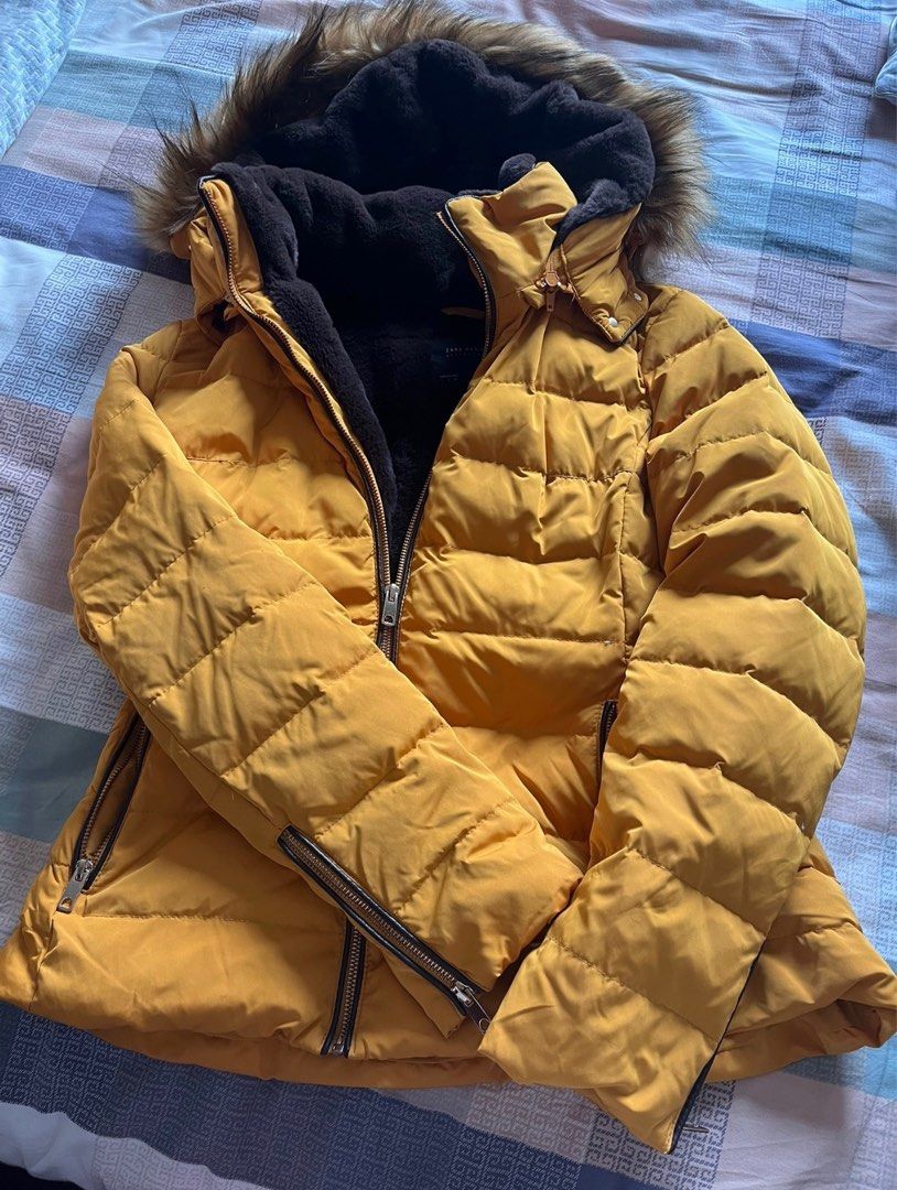 Mustard yellow winter jacket sales