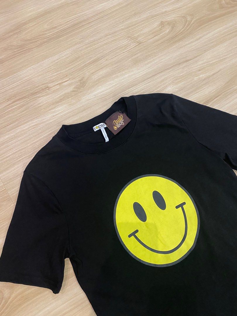 LOEWE Embroidered Smiley Pattern Loose Short Sleeve Unisex