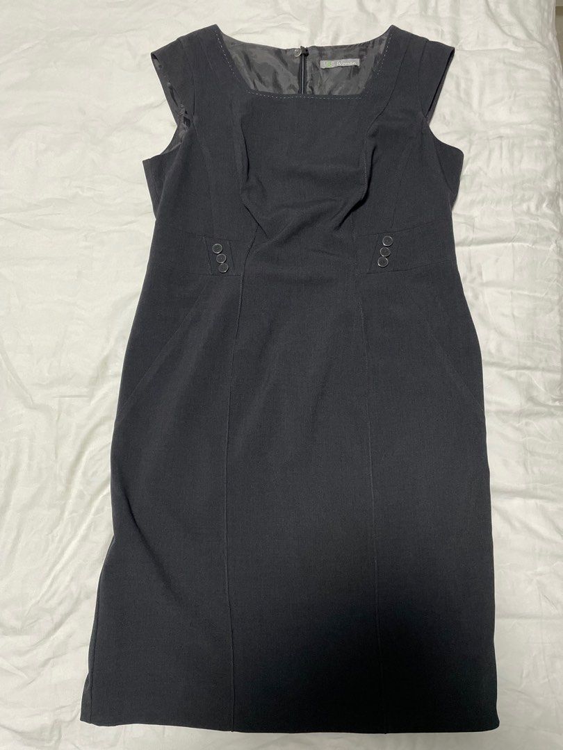 Marks Spencer Dark Grey Work Dress