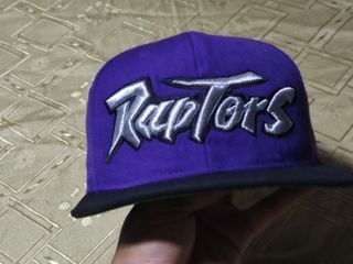 Men's Toronto Raptors Mitchell & Ness Purple Hardwood Classics Two-Tone Snapback Hat