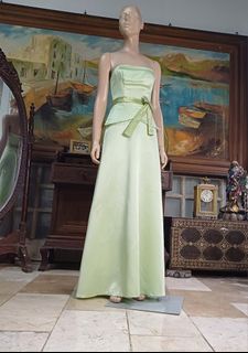 Mint Green Satin Gown