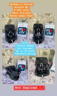 Mothers choice ap accord carseat isofix not expired