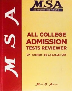 MSA College Entrance Exam Reviewer