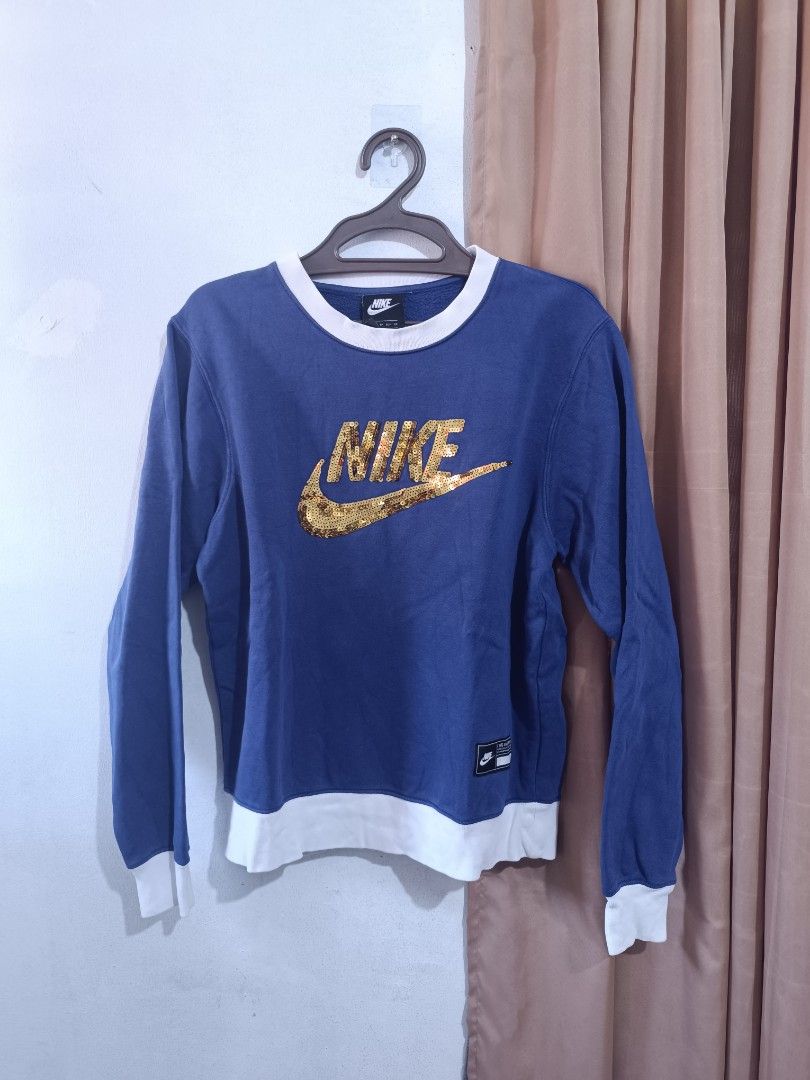 Nike Glam Dunk Sequin Logo Pullover Sweater Sweatshirt for Men or Women Rare and authentic