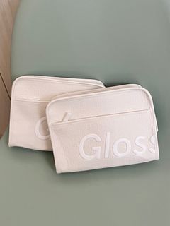 [ON HAND] RARE Glossier Limited Edition Holiday Beauty Bag 2021 (Pouch Only, No Inner Organizer) - White