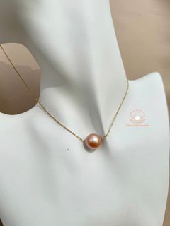 Original 12-13mm Peach Freshwater Pearl Necklace