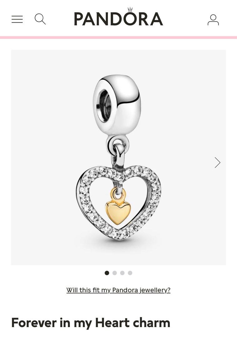 PANDORA Forever in My Heart Charm Women s Fashion Jewelry Organisers Charms on Carousell