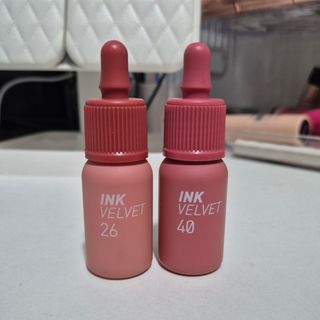 Peripera Ink the Velvet Tints - Shades 26 (Well-made Nude) and 40 (Calm Rosy)